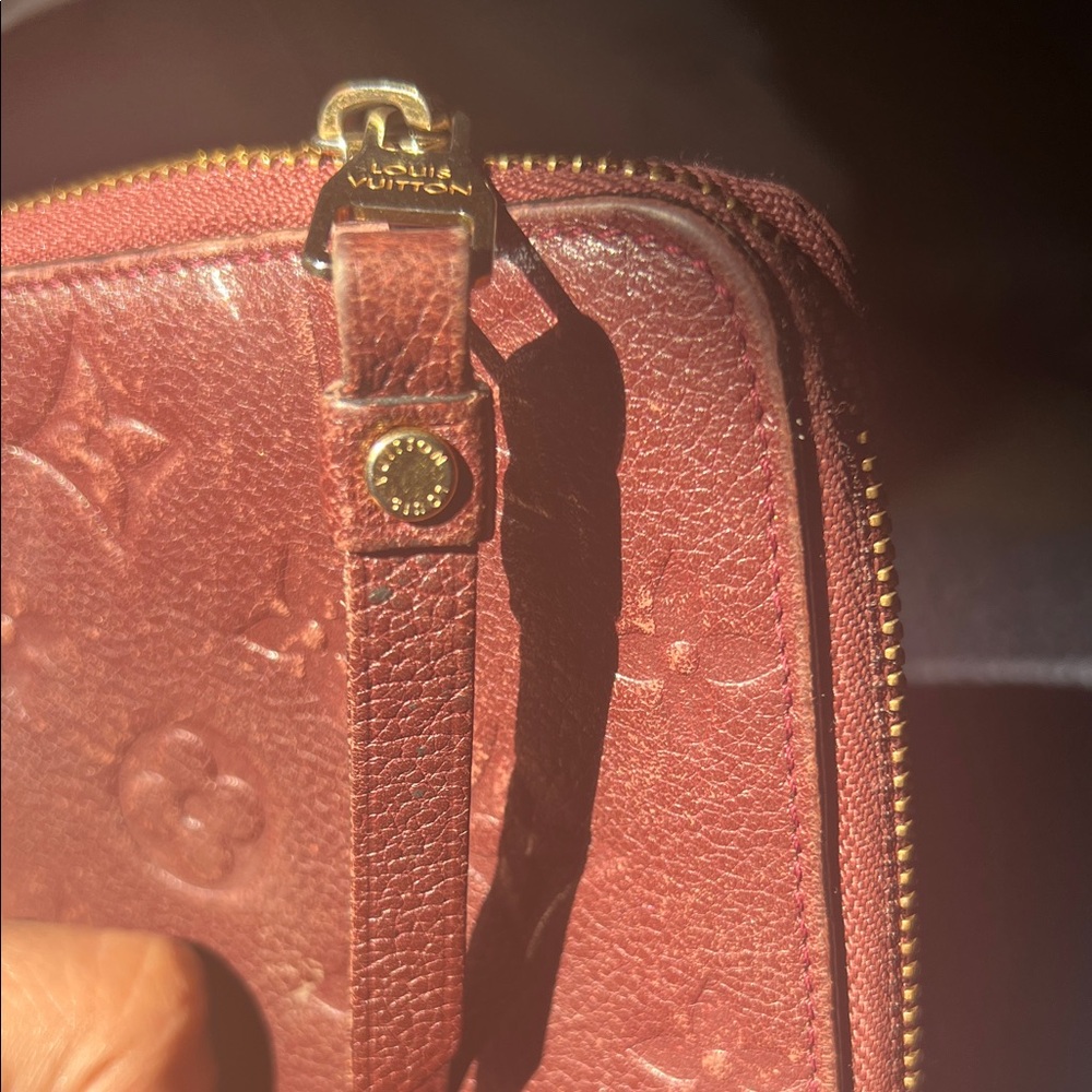 Louis Vuitton Empreinte Zippy Wallet Burgundy Monogram Leather Zip Around Clutch - Picture 14 of 17